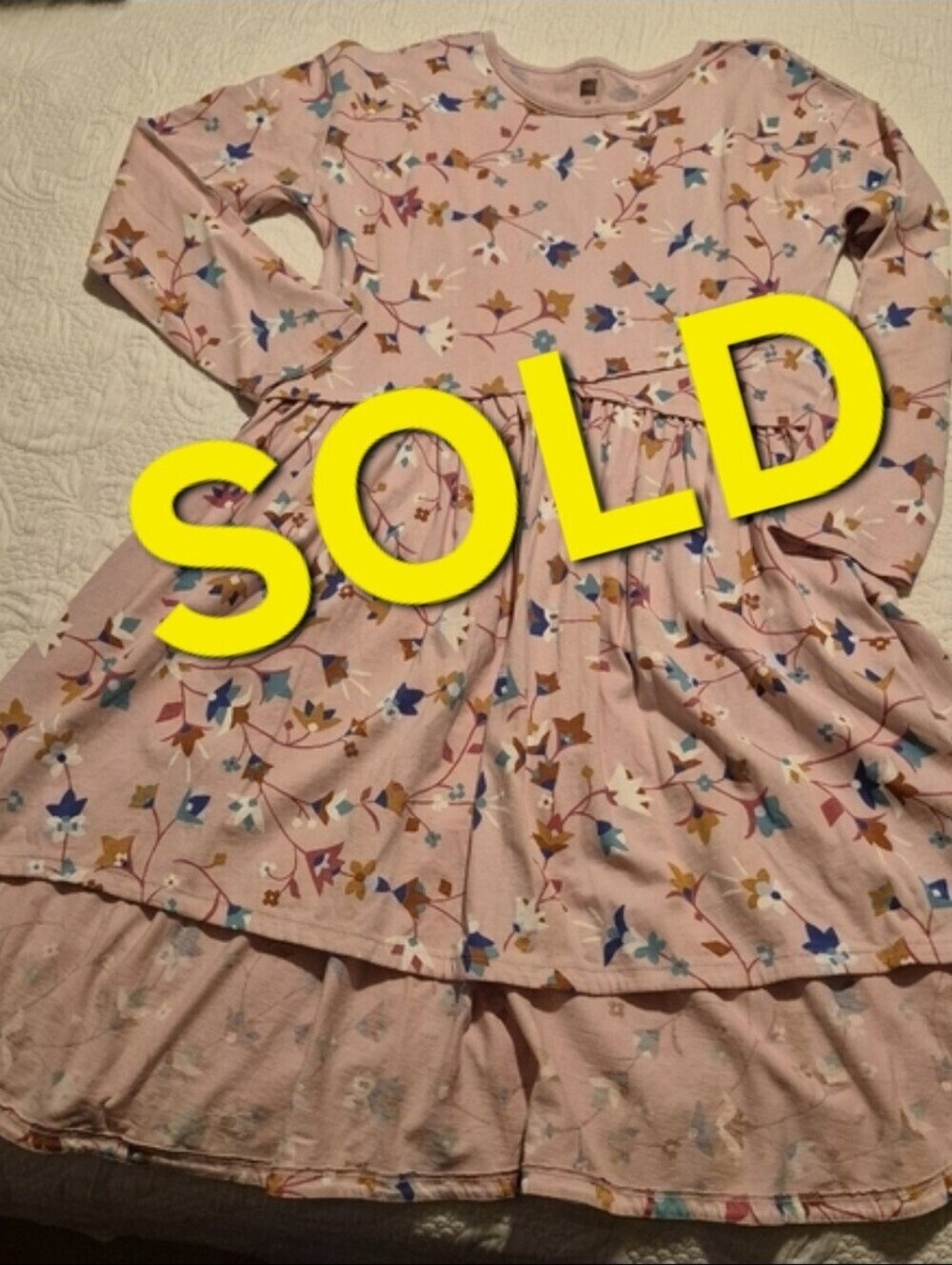 Tea Collection size 12 printed asymmetrical wrap dress Summit floral EUC